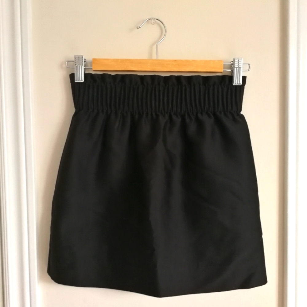 COS black paper bag mini skirt